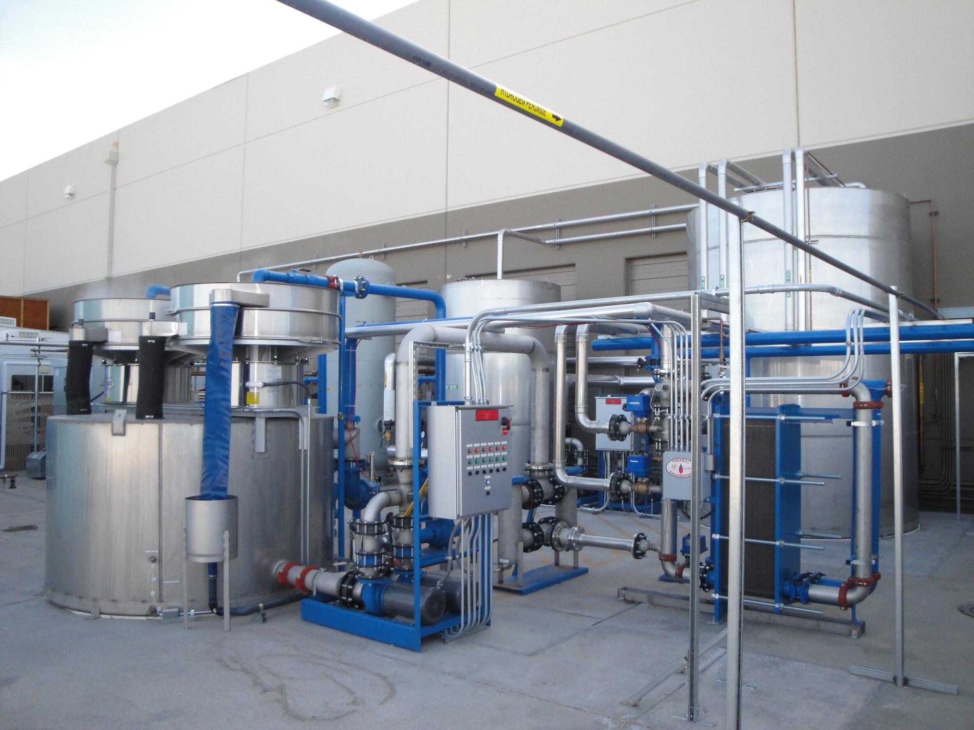 Outdoor industrial wastewater treatment system